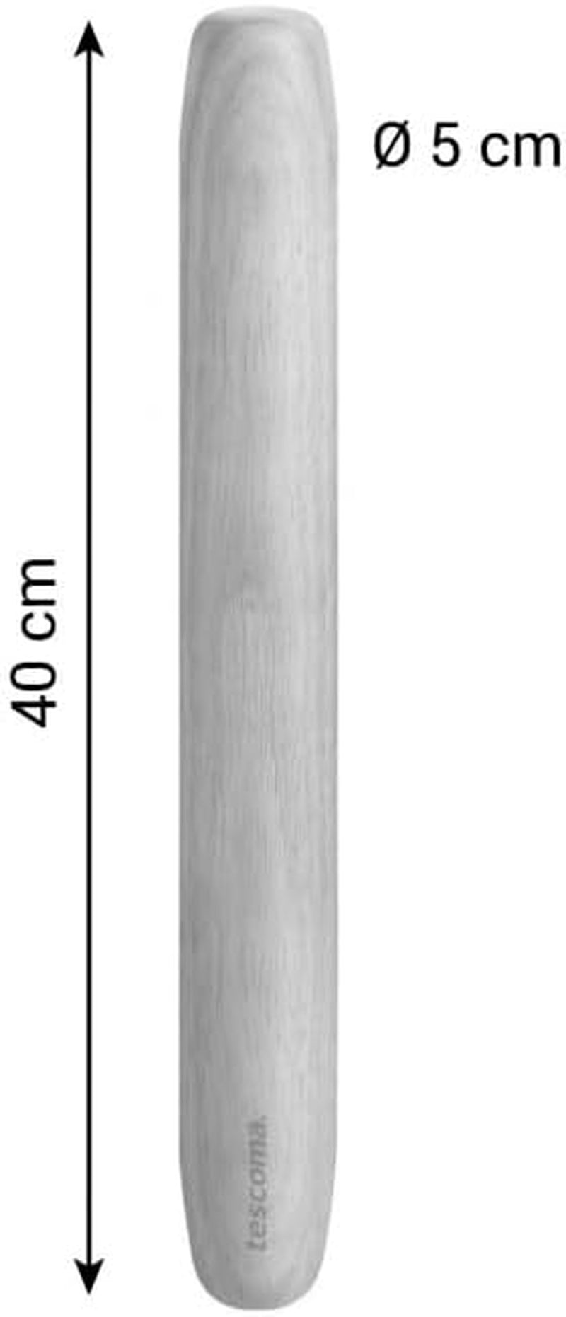 Tescoma DELÍCIA Pizzaroller 40 cm, ø 5 cm aus Holz | Premium brasilianisches Gummibaum-Holz | Optimal for every pizza size Ergonomic Design | Umweltfreundlich & Langlebig