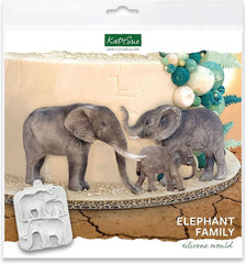 Katy Sue, Silicone Mold Family of Elephants Kitchen Naty Shop