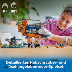 LEGO City Jungle Explorer Helicopter, Adventure Playset for Kids 8+, Christmas or Birthday Gift for Kids, 5 Minifigures and 3 Gorillas 60437 Building Sets Besuche den LEGO-Store