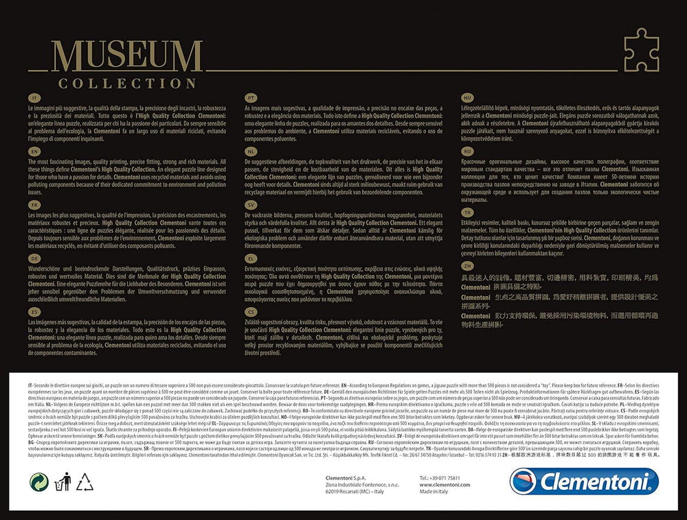 Clementoni 39378 Hokusai - The Great Wave - 1000 Piece Puzzle, Museum Collection, Skill Game for the Whole Family, Colorful Stretching Game, Puzzle for Adults 14+ Puzzle Naty Shop