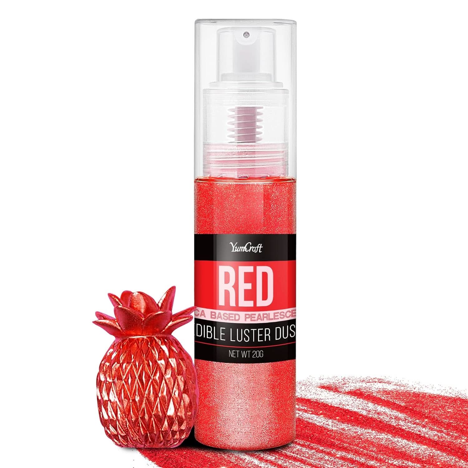 Edible glitter spray, 20 grams Naty Shop Red