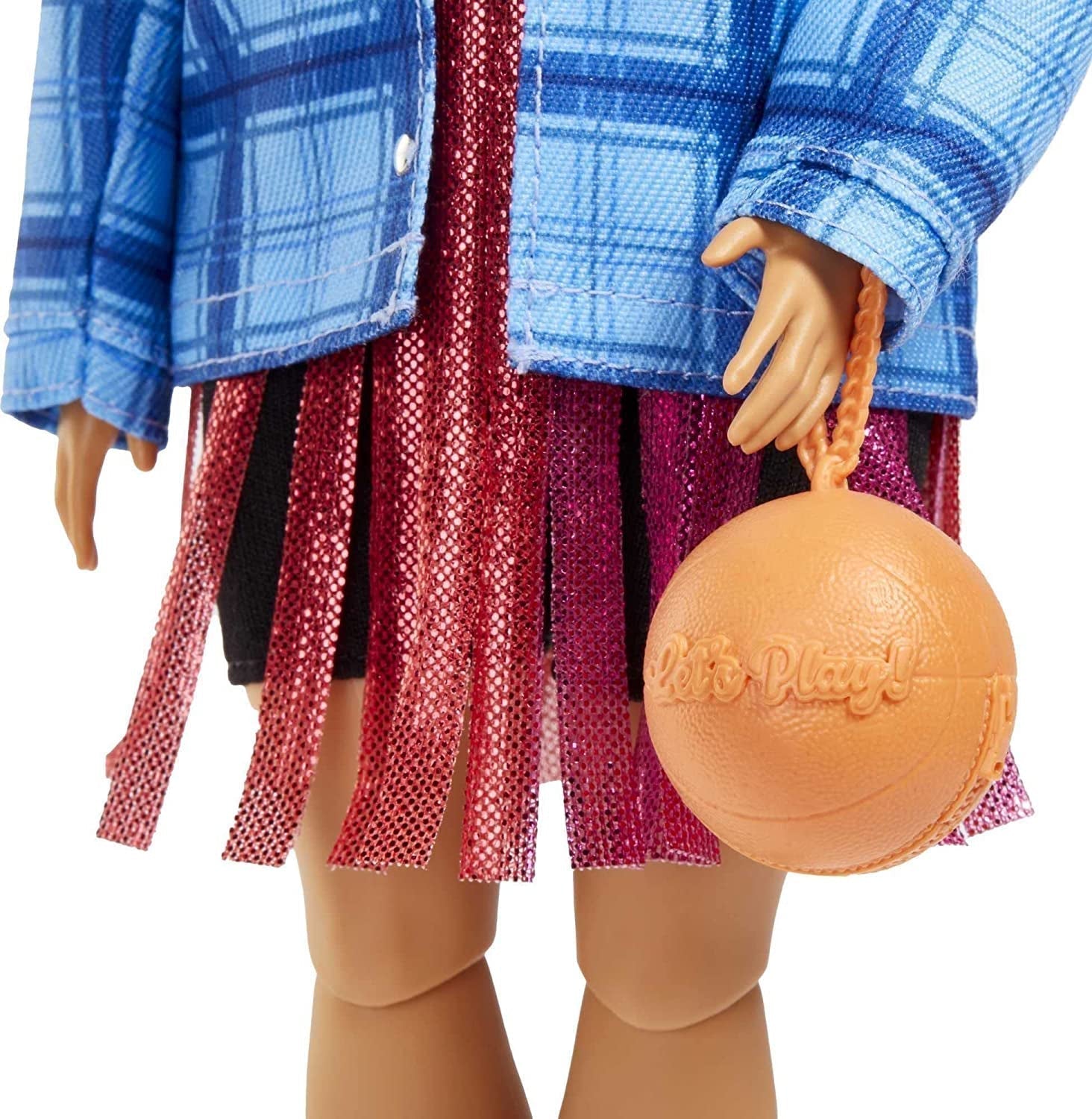 Barbie HDJ46 - Extra Doll in Dress with Basketball Jersey and Accessories, with Corgi Pet, Extra Long Curly Hair with Pink Streaks and Flexible Joints, Gift Toy for Kids 3+ Naty Shop Dolls