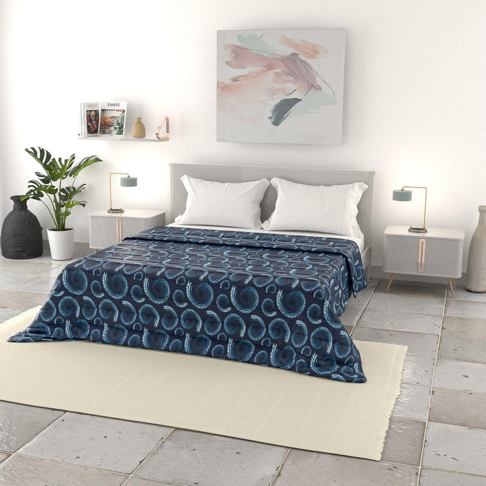 Italian bed linen basic summer quilt, printed microfibre, 250X240Cm, circle Quilts and quilts Naty Shop Vortex 250X240Cm