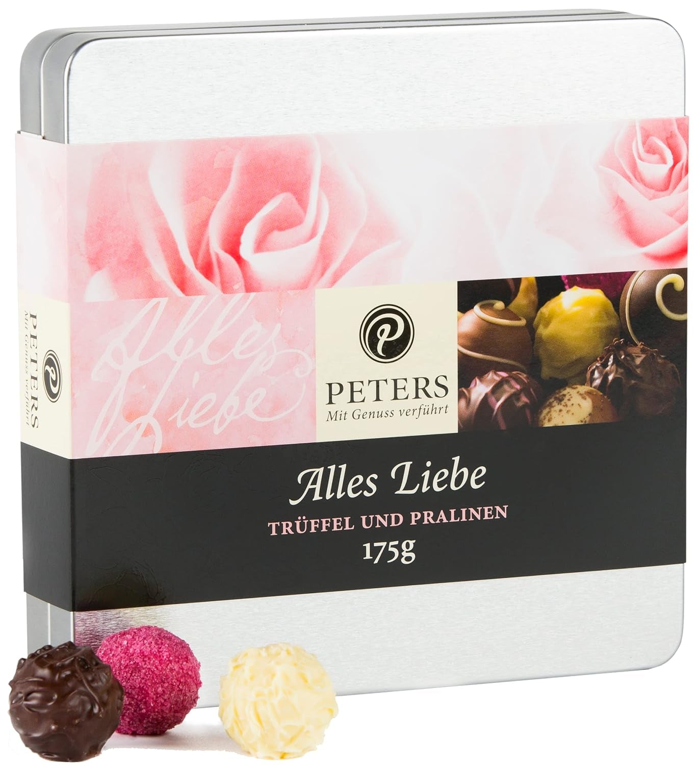 Peters, cutie cadou, amestec de praline cu sau fara alcool Bomboane de Ciocolata Naty Shop 175 grame Toate dragostea