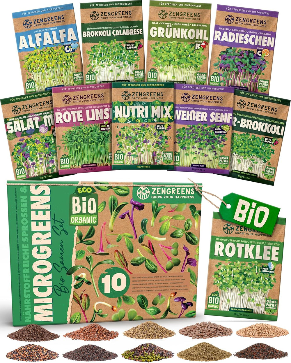 Organic Basil Seeds in a Set of 6 - 6 Basil Seeds for Easy Growing in the Garden, Balcony or Raised Bed - Plant Seeds - Seedlings