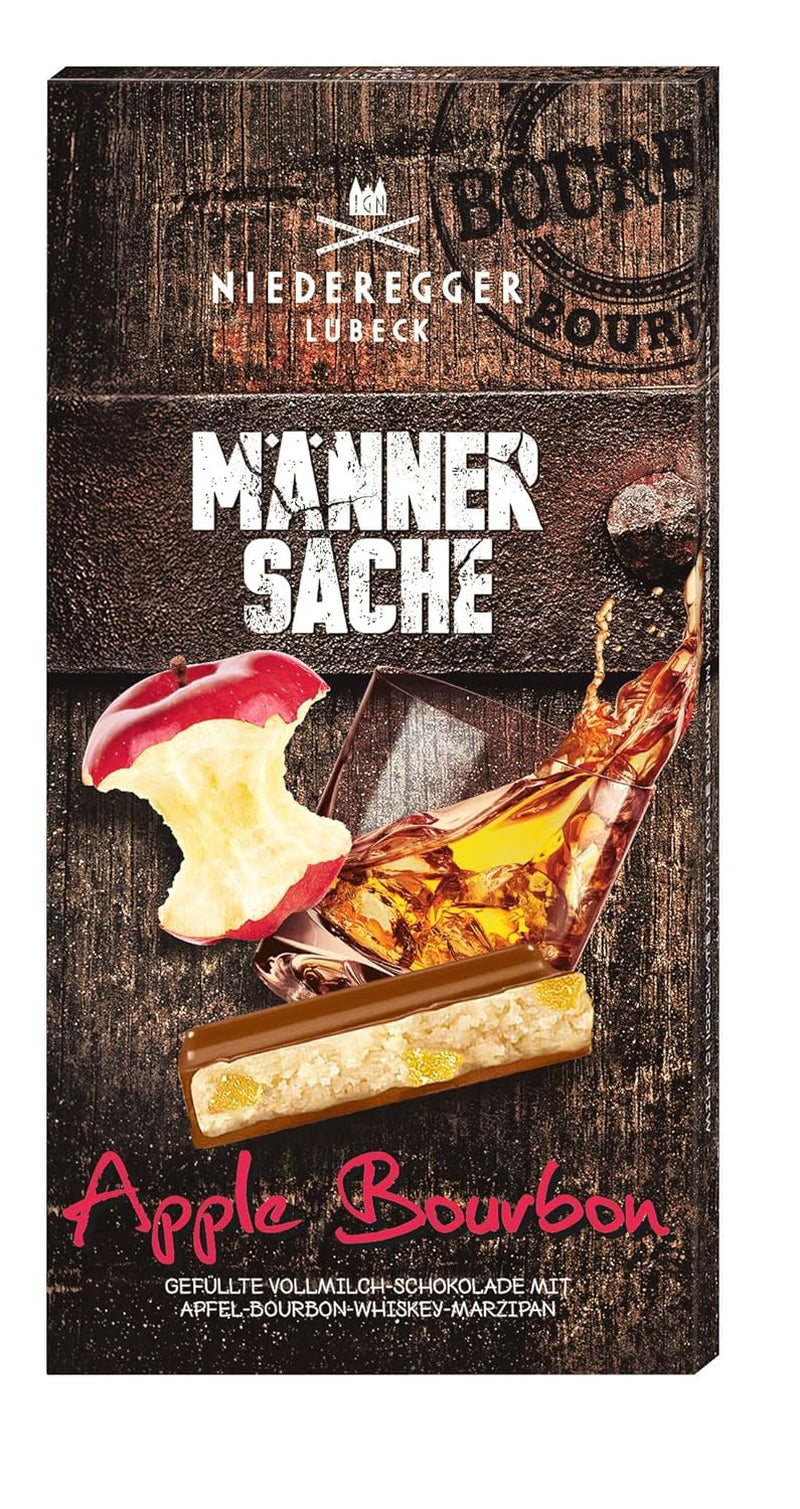 Niederegger Men's Stuff Apple Bourbon Marzipan Bar, 110g