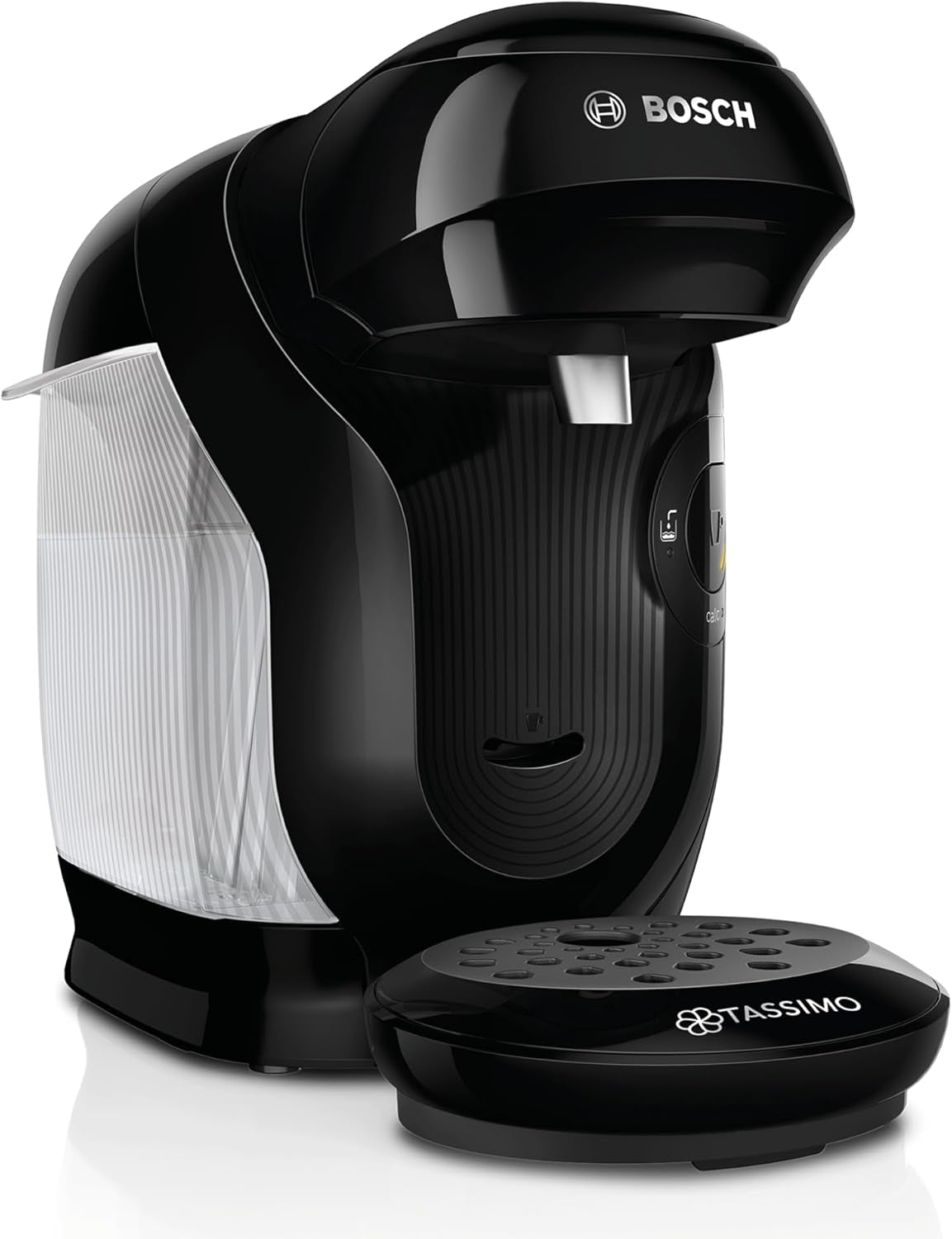 Espressor cu capsule Bosch Tassimo Style TAS112E, peste 70 de băuturi, potrivit pentru toate dimensiunile de cești, complet automat, sustenabil, economisește spațiu, 1400 W, negru