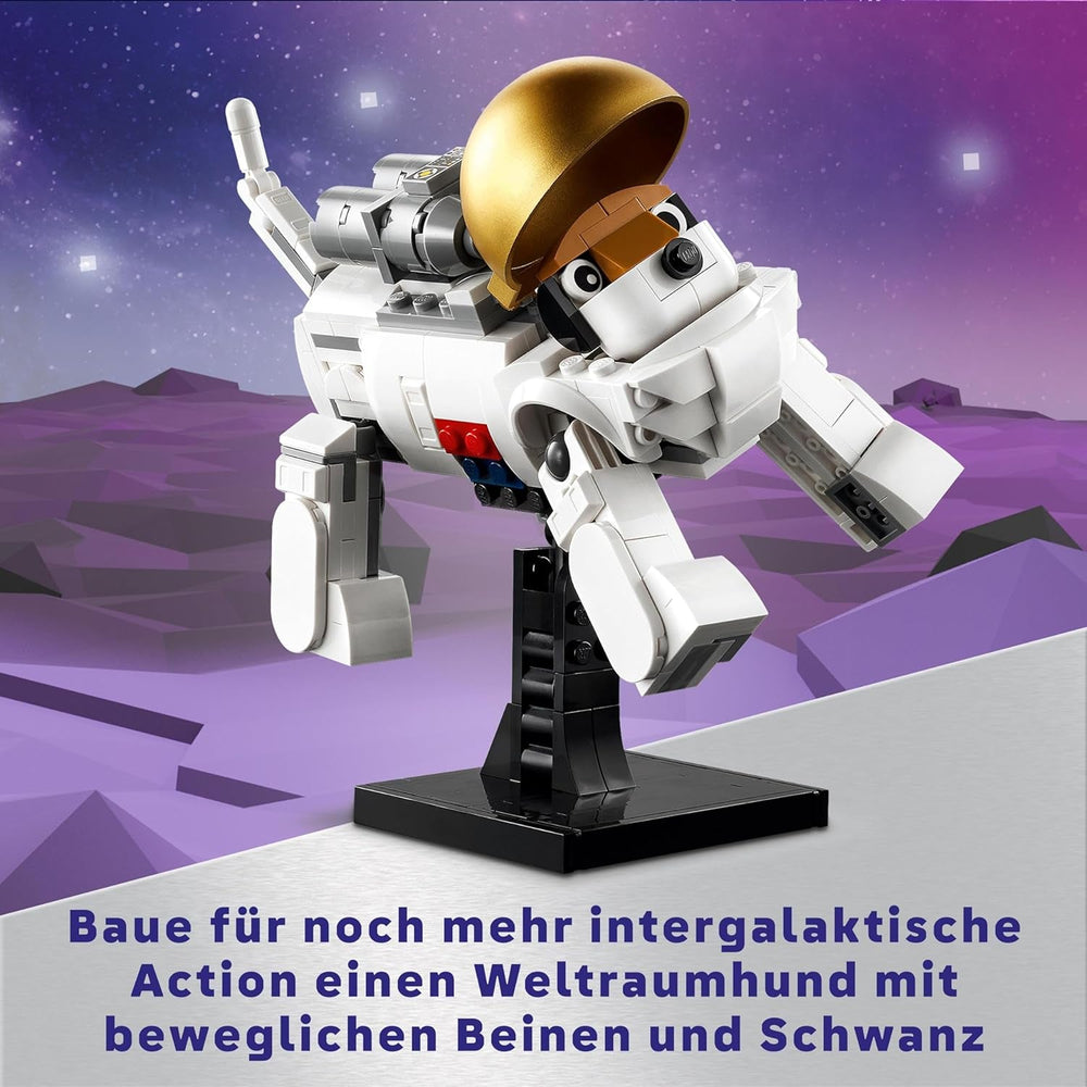 LEGO Creator 3In1 Space Astronaut Toy, Dog and Spaceship Model Kit for Kids, Kindergarten Decorations, Creative Gift for Boys and Girls 9 Years Old 31152 Building Sets Besuche den LEGO-Store