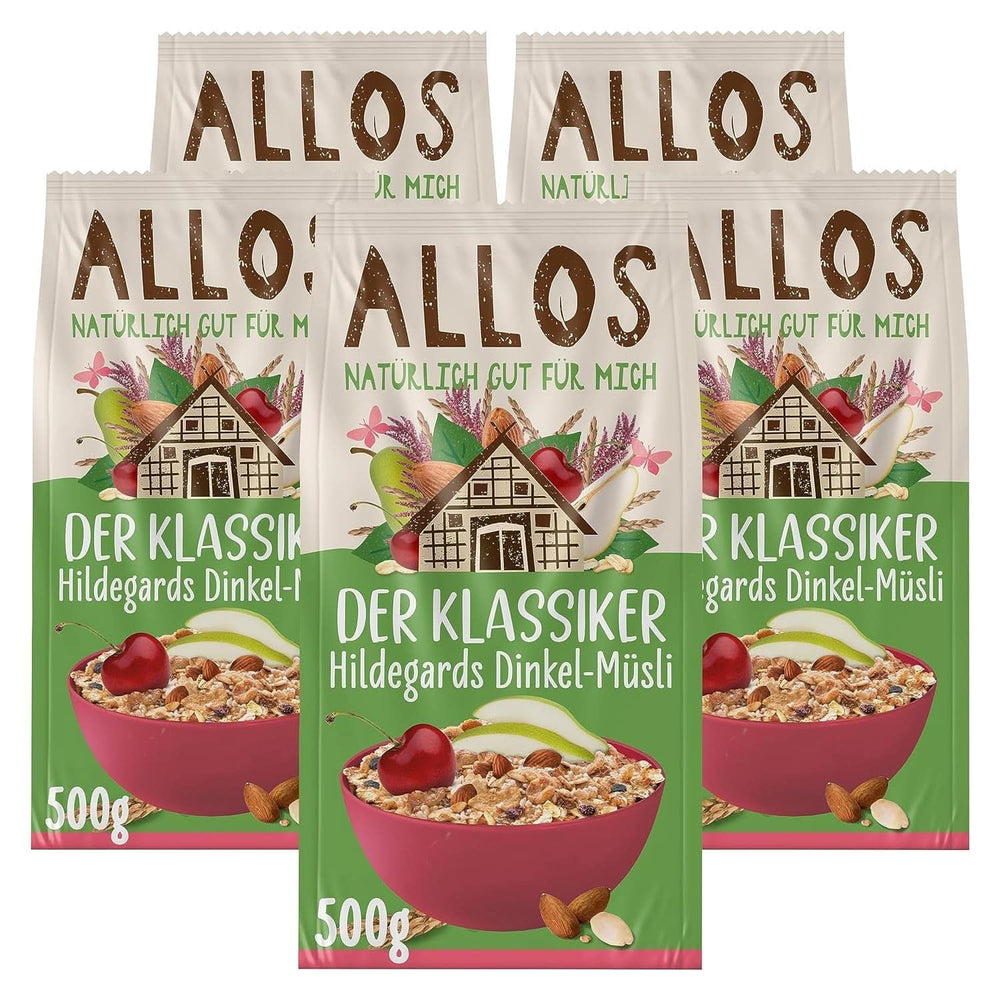 Allos, unsweetened berry muesli, pack 5 x 500 grams Cereals Naty Shop Hildegard's spelled muesli