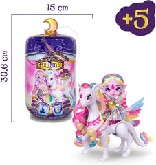 Magic Pixlings Pop + Pony Set mit Puppe und Pony - Magic Unboxing mit speziellen Zaubern - Puppe mit langen Mähnen zum Kämmen - Kinder ab 3 Jahren behrumt - MG104000