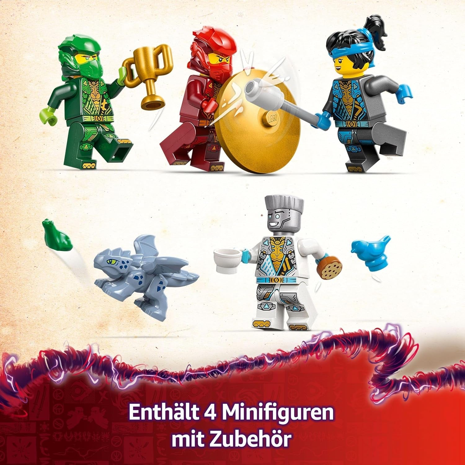 LEGO NINJAGO Spinjitzu Ninja Temple - Playset with 4 minifigures and 1 dragon figure - Building set - Christmas or birthday gift for boys and girls from 4 years 71831 Building sets Besuche den LEGO-Store