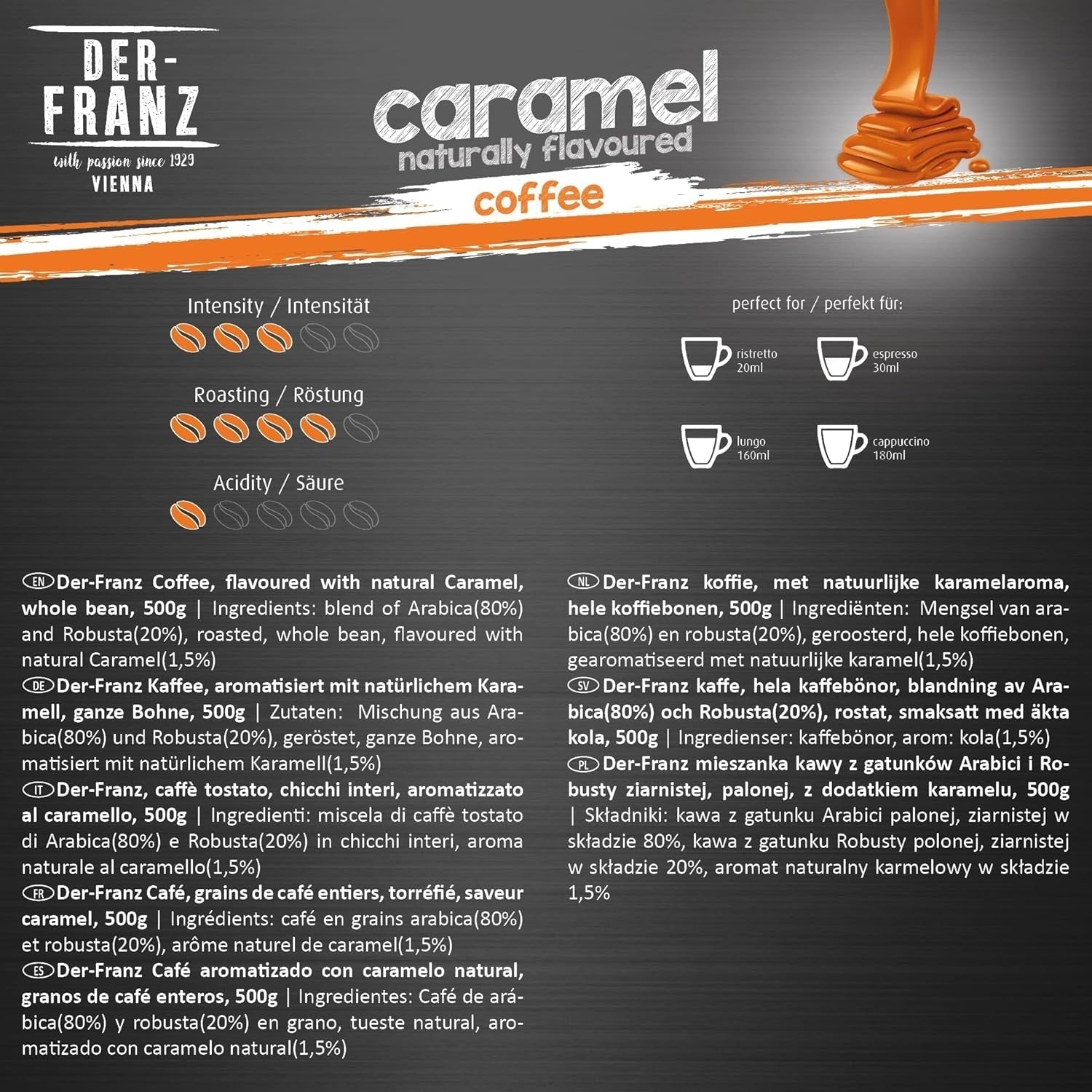 Cafea Der-Franz, boabe de cafea Arabica și Robusta Cafea Naty Shop