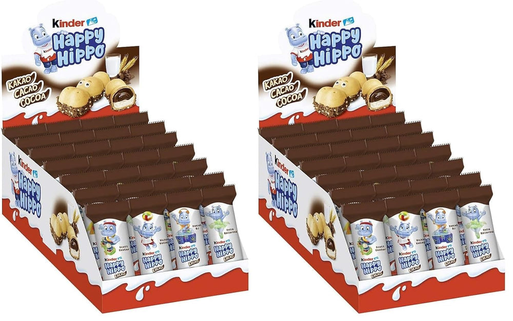 Kinder Happy Hippo Hazelnut - Specialty Crunchy Wafers with Milk and Hazelnut Cream - Carnival and Mardi Gras Sweets - 1 pack containing 5 individual bars of 20.7g each