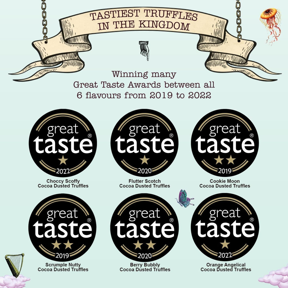 Monty Bojangles Taste Adventures Sortiment de ciocolată cu praf de cacao, 315 grame Bomboane de Ciocolata Naty Shop