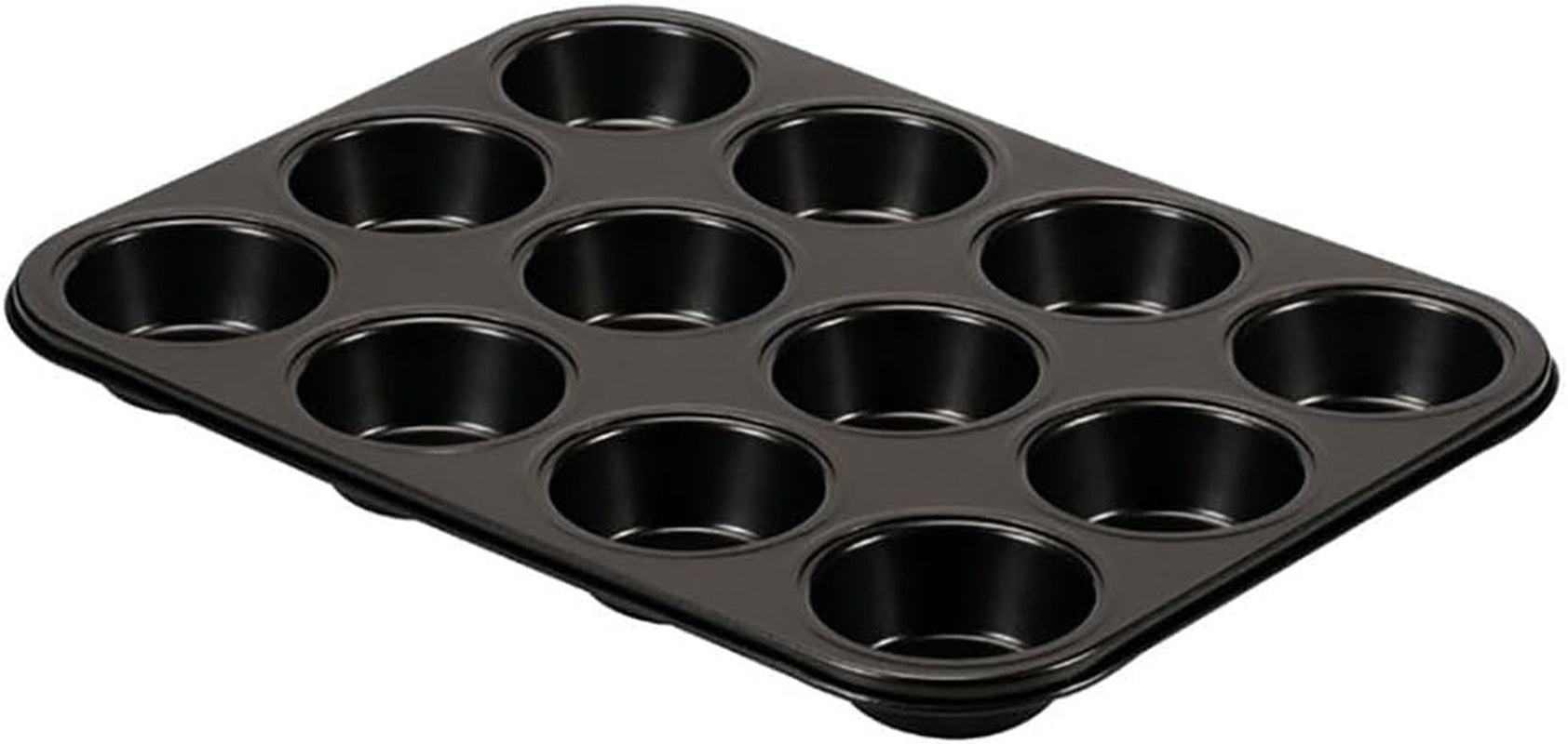 , Form 6 muffins 18.5x27cm, black Molds and baking trays Naty Shop 12 Muffins