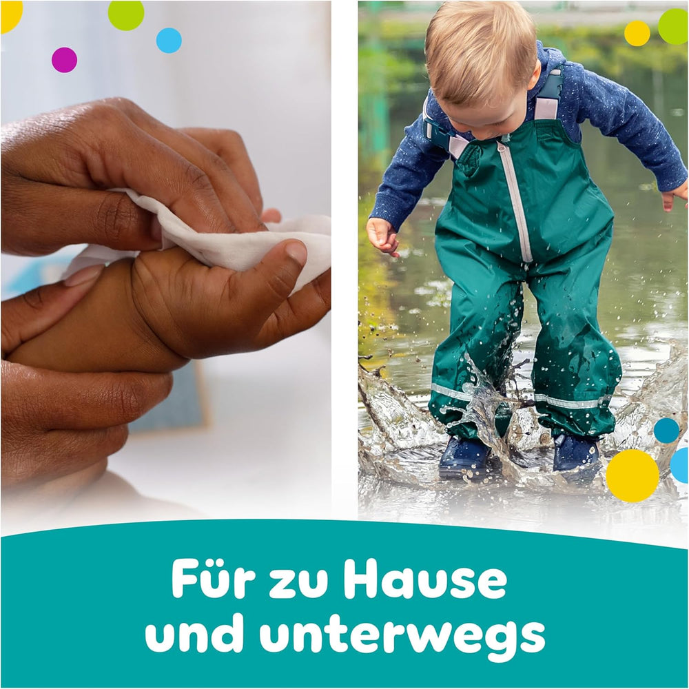 Pampers Fresh Clean Wet Wipes, 12 Packs of 52 Wipes, 624 Wipes Total, Light Scent, Also Suitable for Hands and Face