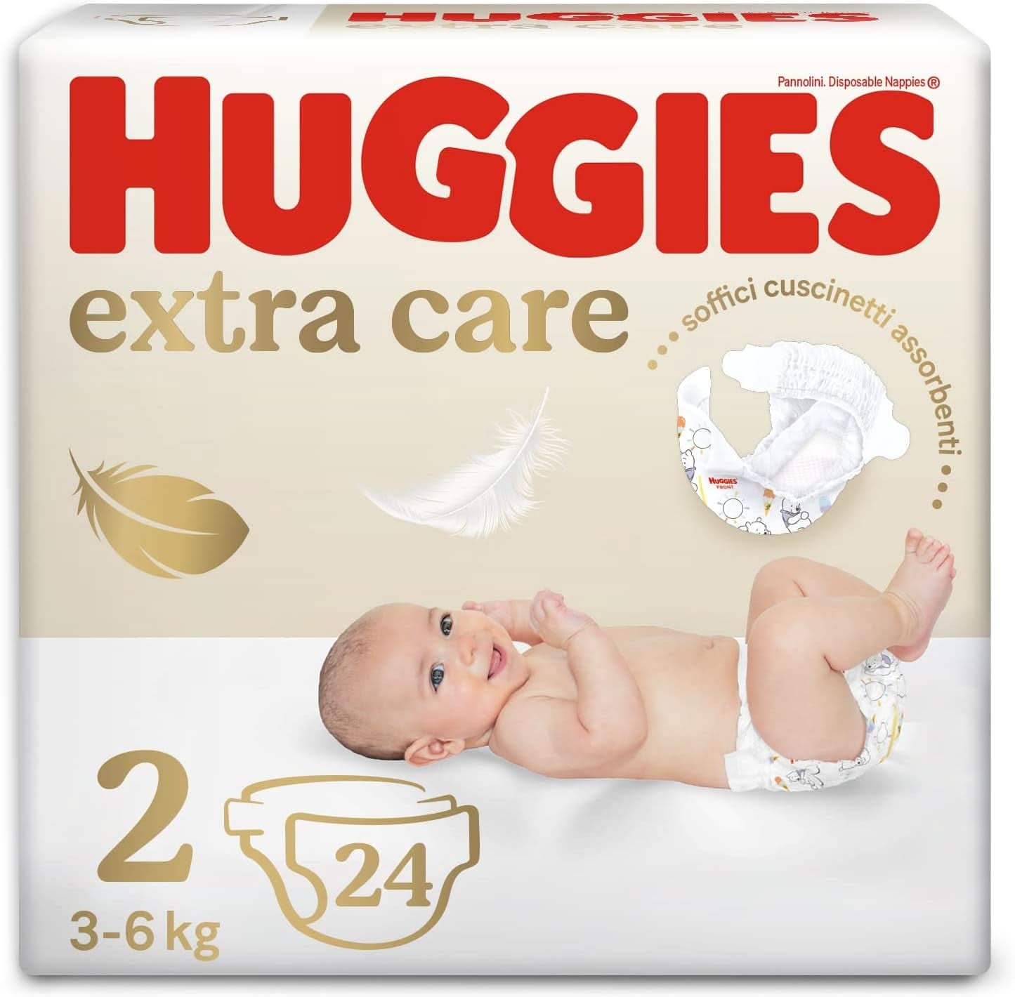 Huggies Baby, size 2 (3 – 6 KG), 24 diapers Mother and Child Naty Shop