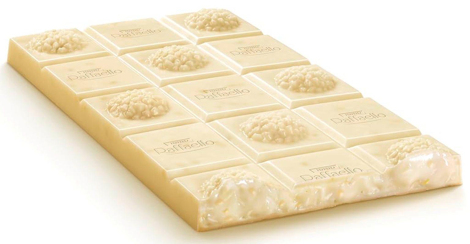Ferrero Raffaello Chocolate Bar - Valentine's Day Gift for Him and Her - White Chocolate with Coconut Cream and Almonds - 1 Chocolate Bar x 90g