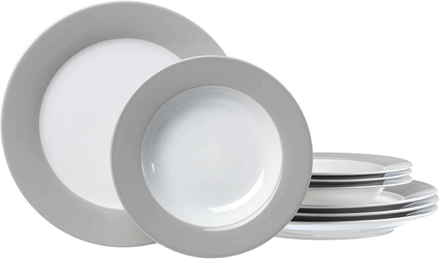 Ritzenhoff & Breker Kombiset Doppio, 24-Teilig, Grau Seturi vesela masa Naty Shop Grau Tafelservice