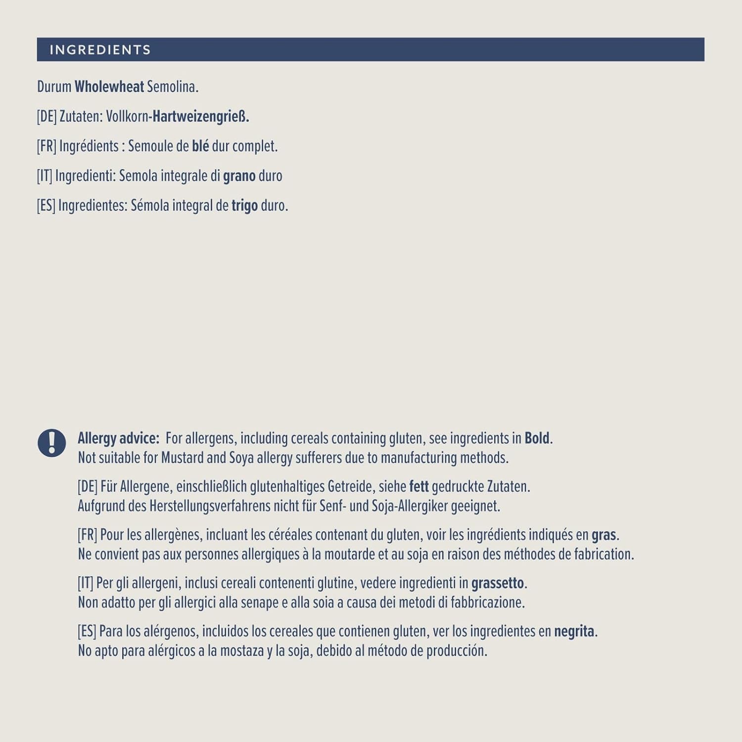 Whole wheat fusilli from Amazon, 500g