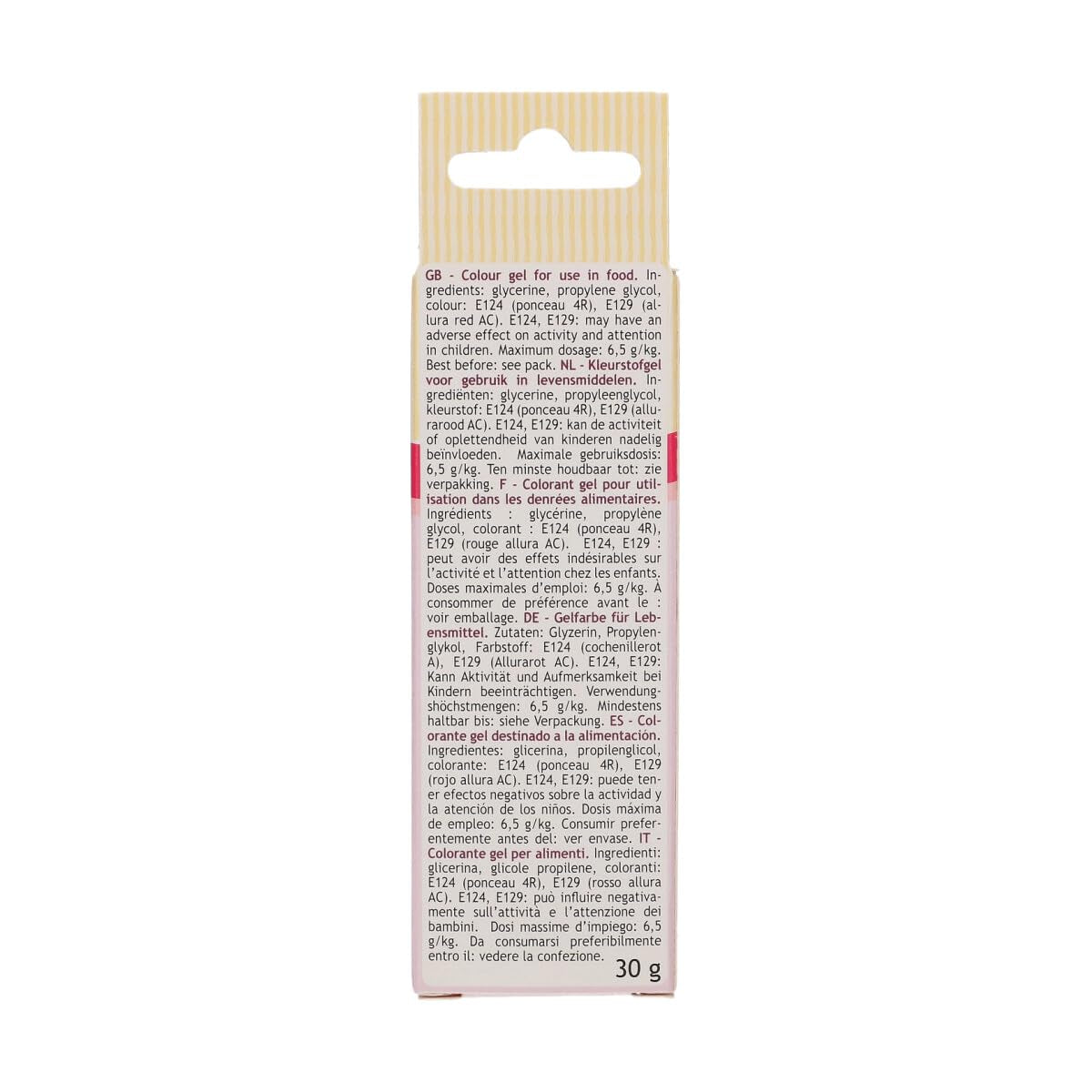 Colorant alimentar Funcakes, gel colorant alimentar, roșu mac: Colorant alimentar foarte concentrat pentru aluat, cremă, fondant și marțipan. Dozare ușoară. Picătură individuală pentru a crea culori vibrante. Halal. 30 g.