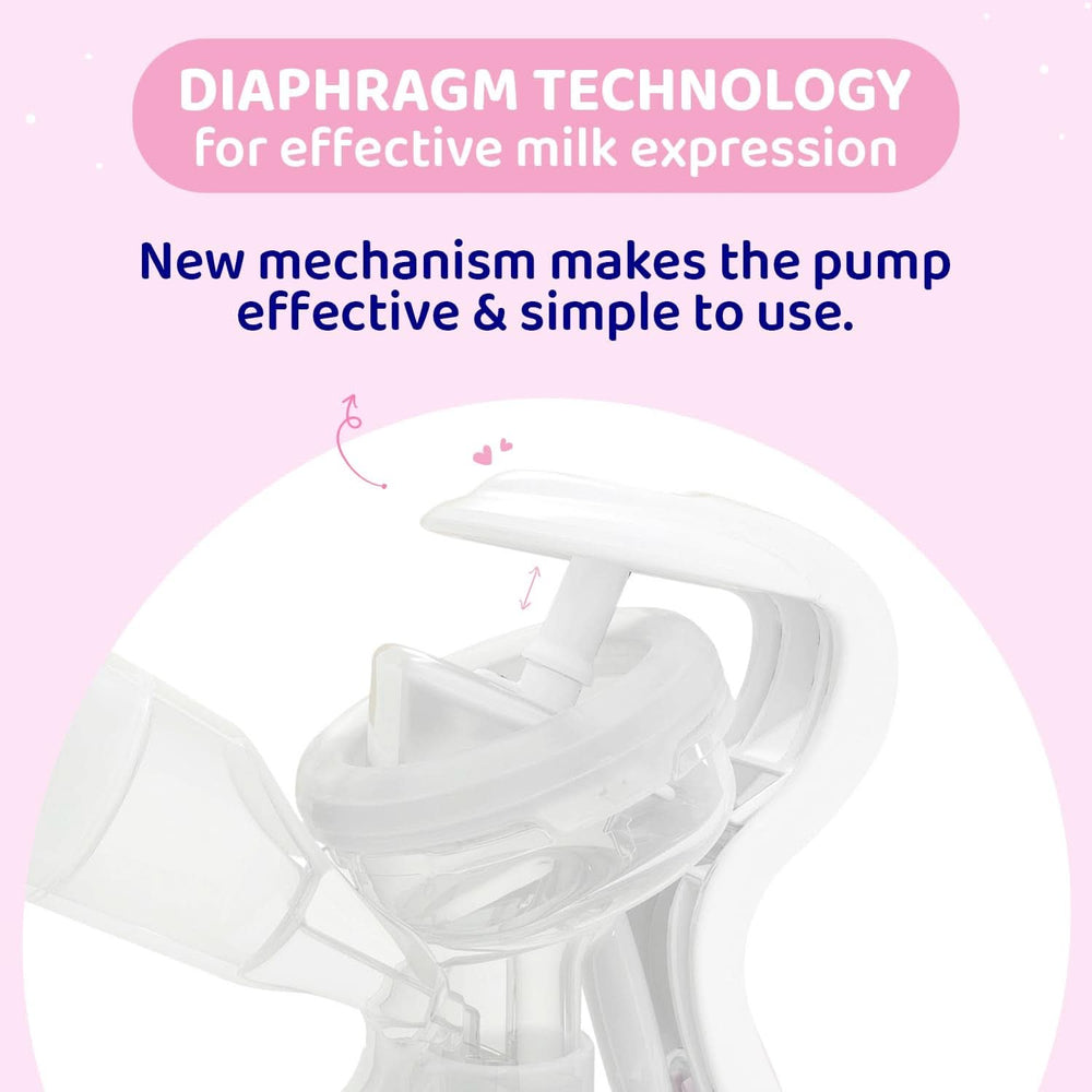 Chicco Natural Feeling manual pump, breast pump with inclined teat and hermetic cap, becomes a baby bottle - 150 ml Food and Breastfeeding Accessories Bebe Naty Shop