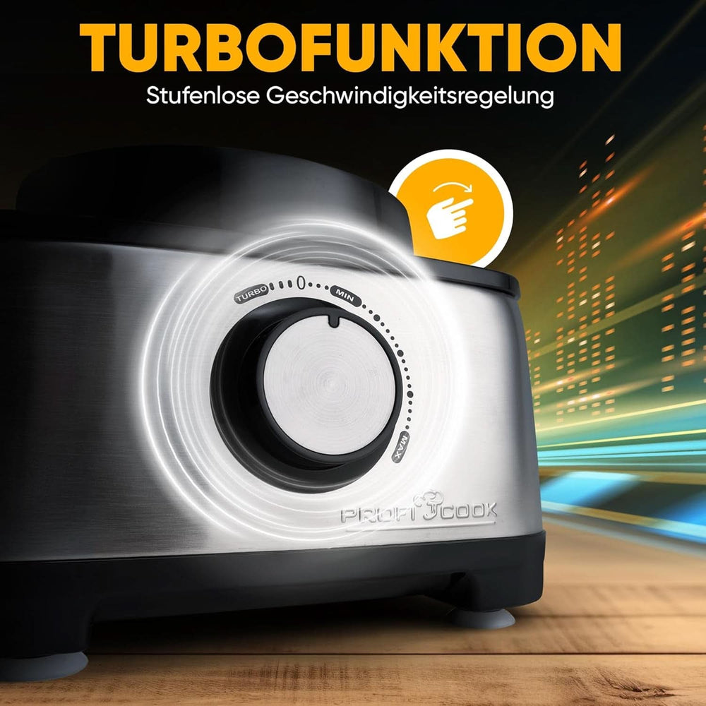 Mașină de bucătărie Proficook® 3In1 | Blender, robot de bucătărie și storcător de fructe, 1200 W Mama si Copilul Naty Shop