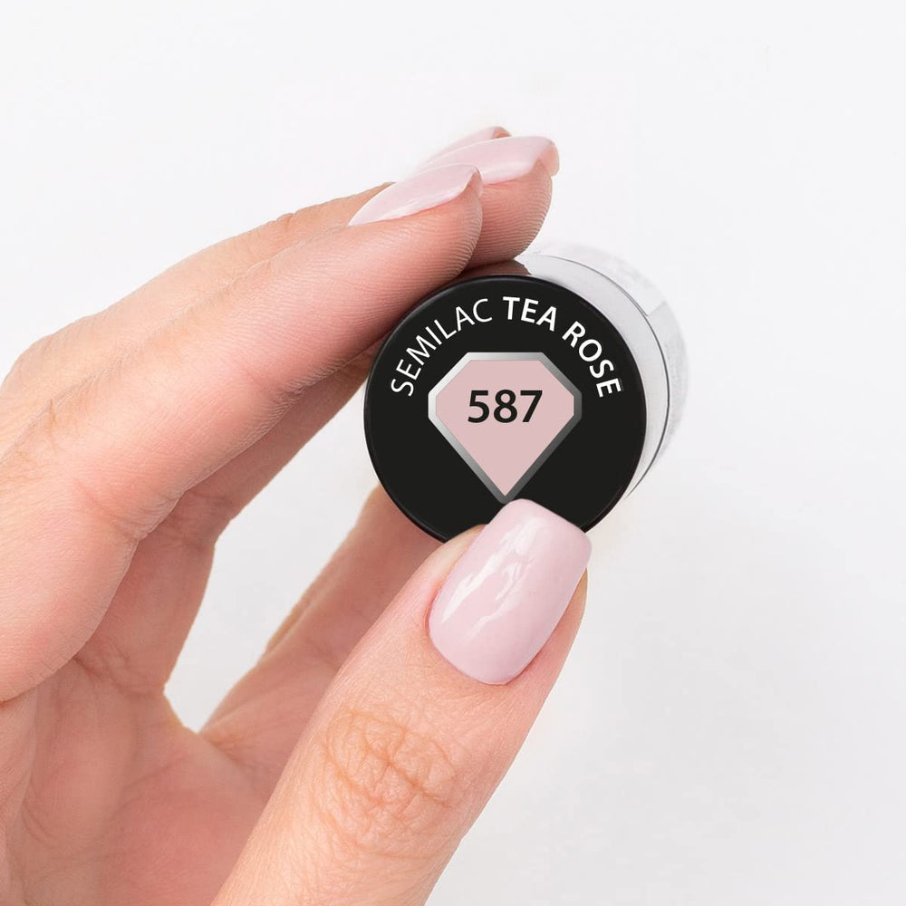 UV Nail Polish Semilac Hybrid 587 Tea Rose 7ml Fiori Collection