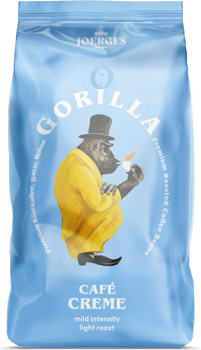Gorilla Café Creme, boabe intregi, 1 kg Cafea Naty Shop 1 Kg Fără aromă suplimentara
