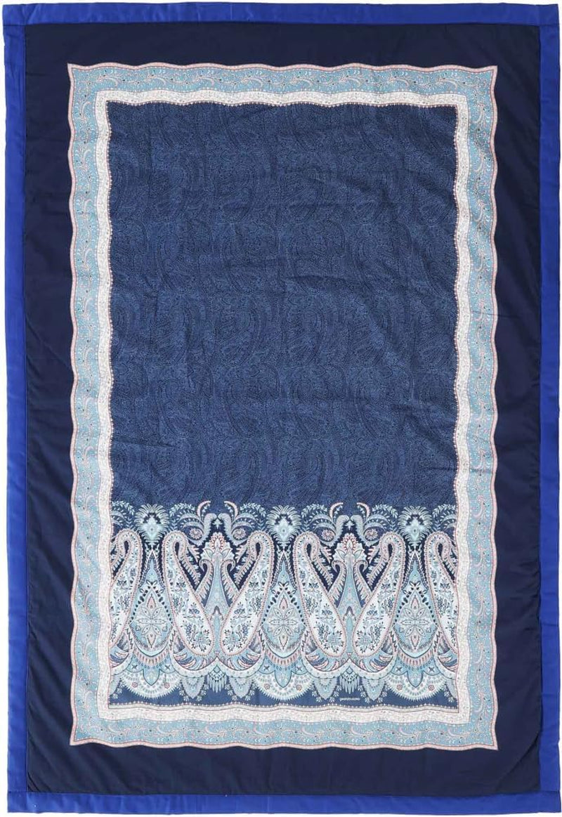 BASSETTI checked cotton SABBIONETA color BLUE B3 size 135X190 Duvets and quilts Naty Shop Blue 135X190