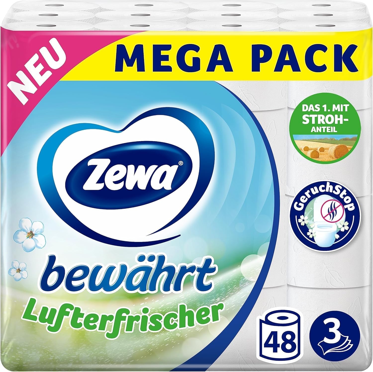 Hârtie igienică Zewa Proven cu conținut de paie 7X 8 role