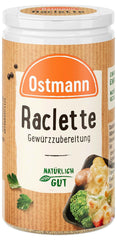 Ostmann Gewürze - Raclette Gewürzzubereitung | Zum Würzen von Käsegerichten | Recyclebare, nachfüllbare Streudose | 45 g in Streuer