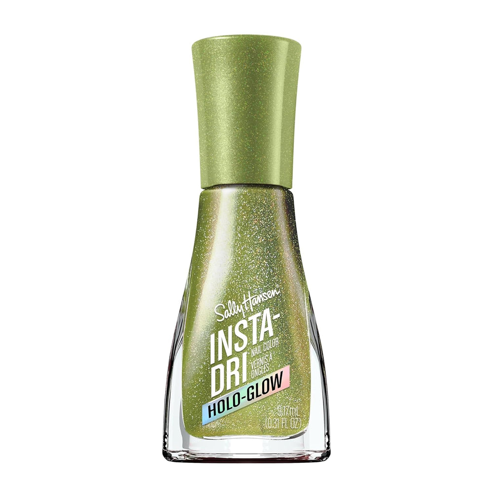 Insta-Dri Holo-Glow, Limelight, Nail Polish, Easy to Use, Long Lasting, Beautiful Colors, Easy to Apply on Nails, No Chips, 19ml