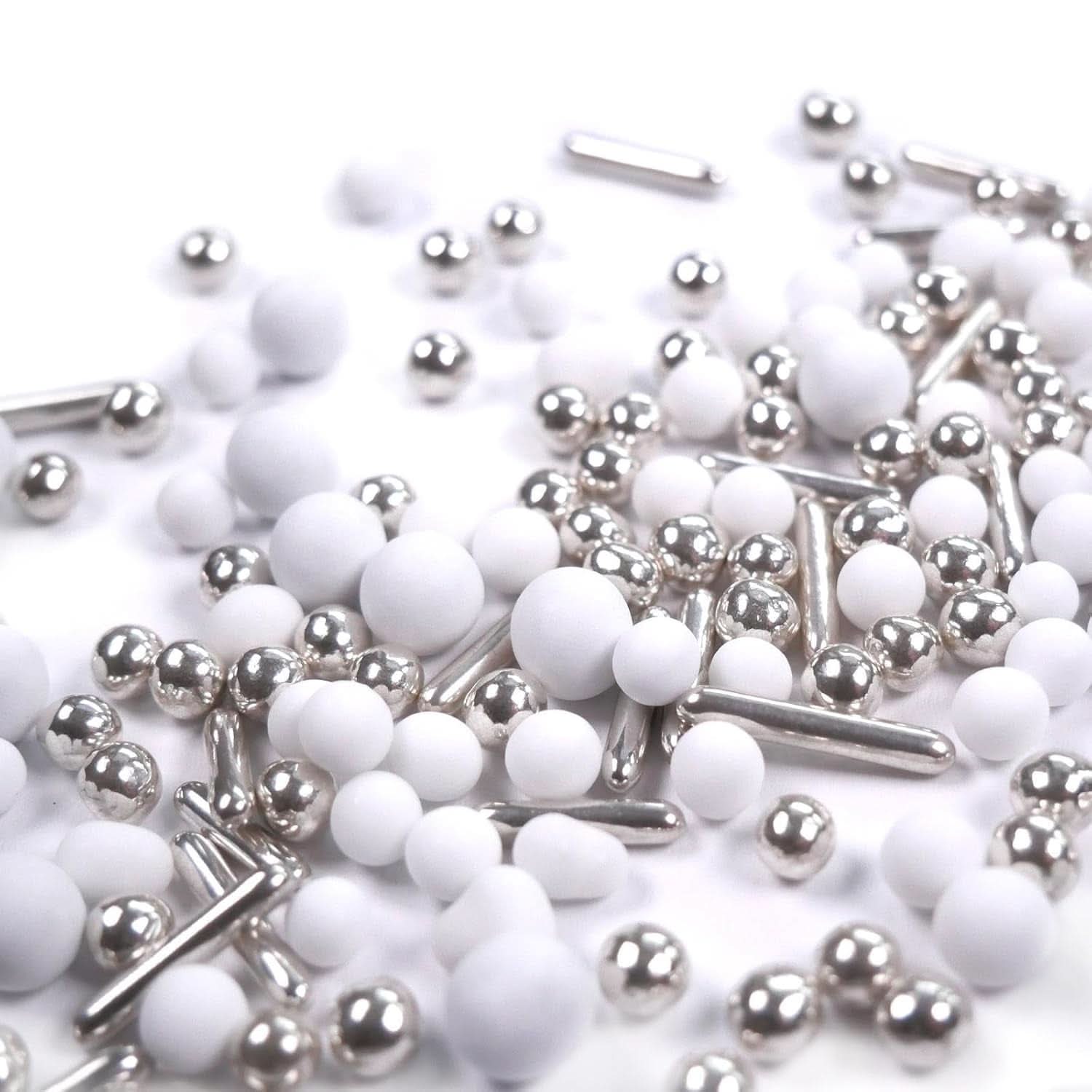 Streusel Hero Chocolate Mix Silver White Sprinkles, 40 grams Naty Shop 40 grams