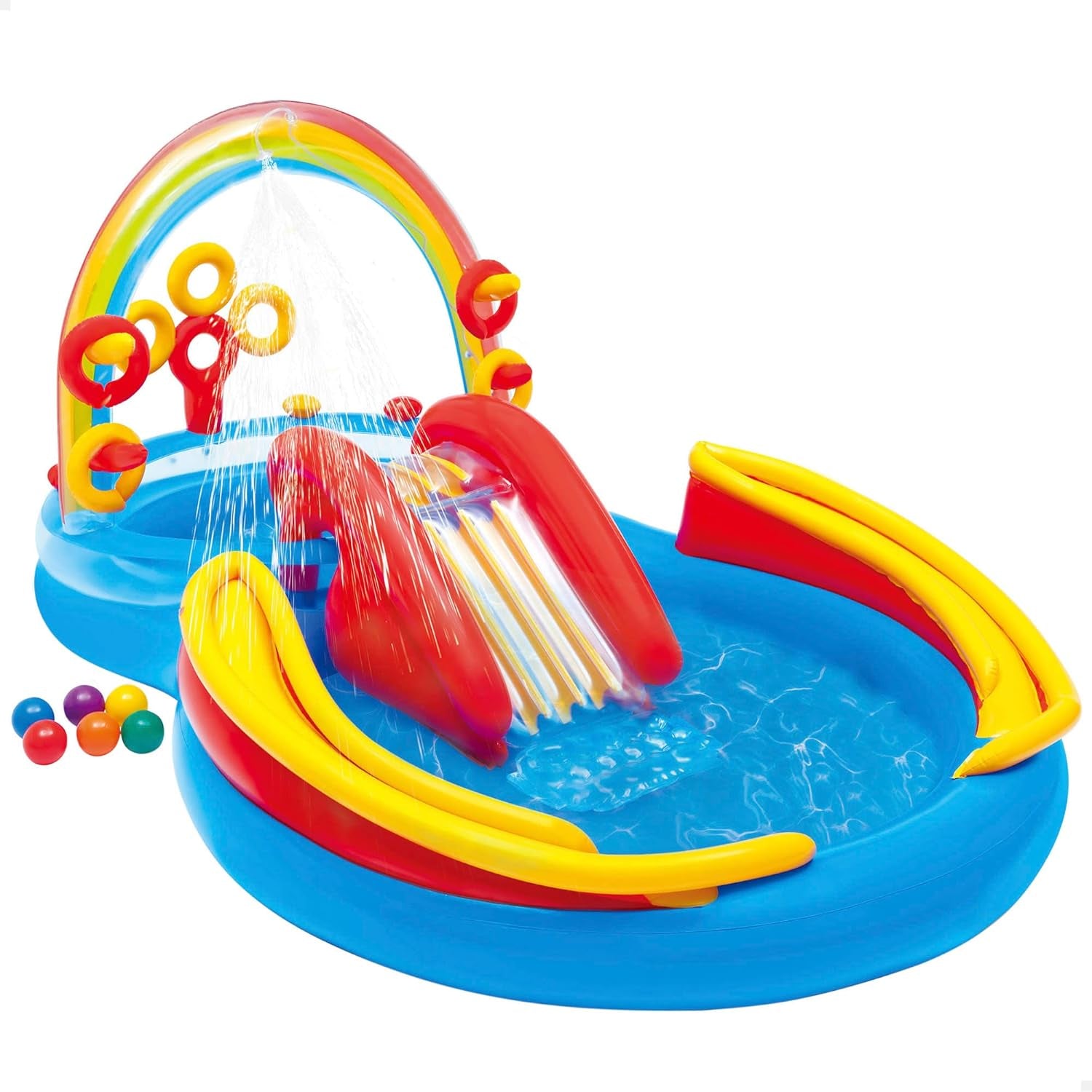 Intex Rainbow Ring Play Center - Children's above ground pool - Children's pool - 297 x 193 x 135 cm - For 3+ years 57453NP Multicolor 297x193x135 cm