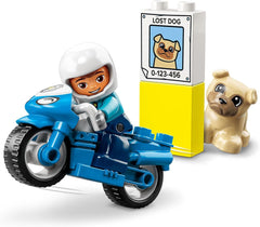 LEGO 10967 DUPLO police motorcycle, Police toy for toddlers from 2 years old, Ideal toy for motor skills for babies, Toy motorcycle Building sets Besuche den LEGO-Store