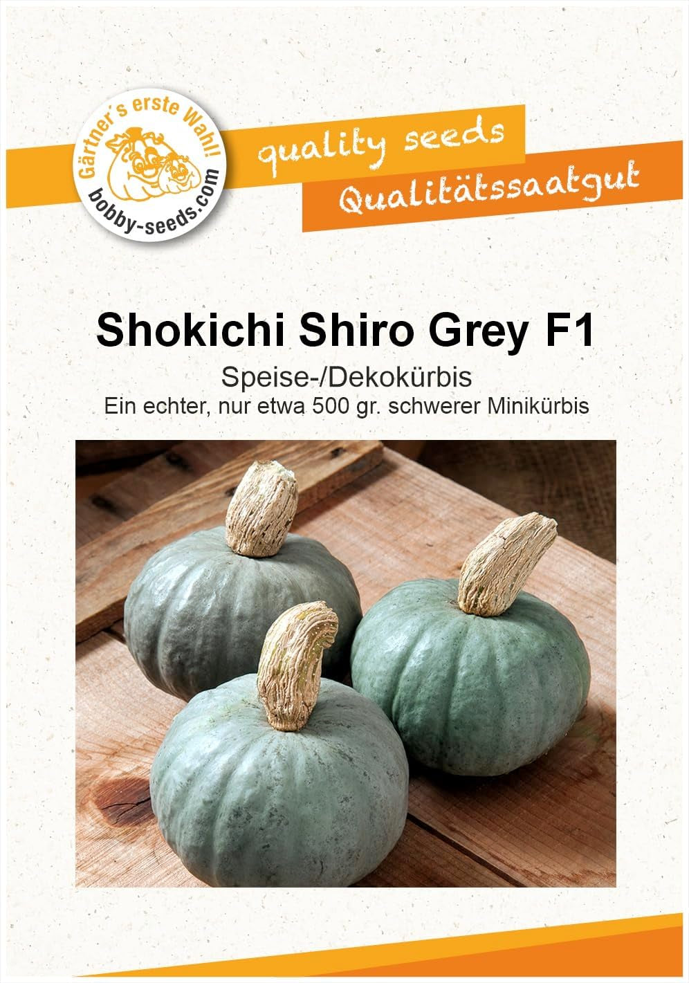 Shokichi Shiro Grey F1 Kürbissamen Von Bobby-Seeds, Portion