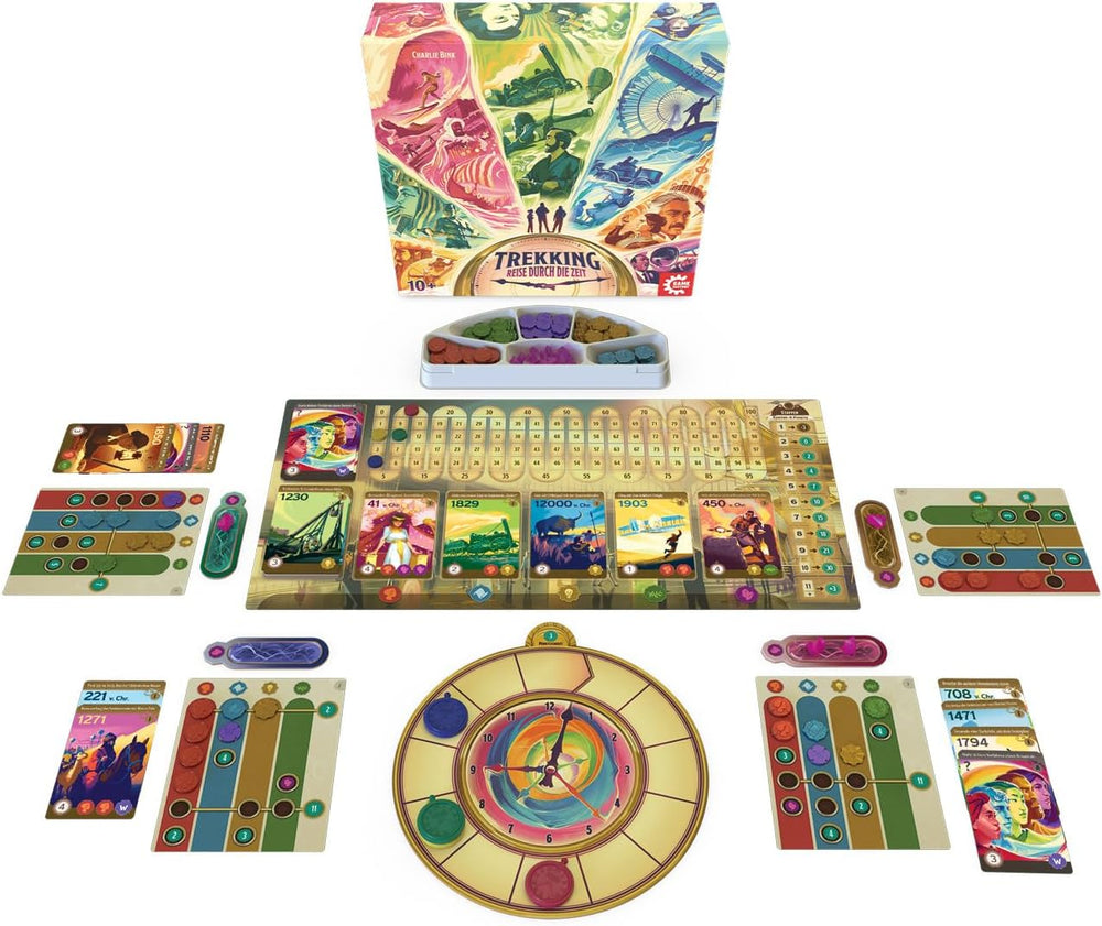 Game Factory 646098 Hiking, Time Travel, 1-4 Player Board Game, Ages 10+, Family Game