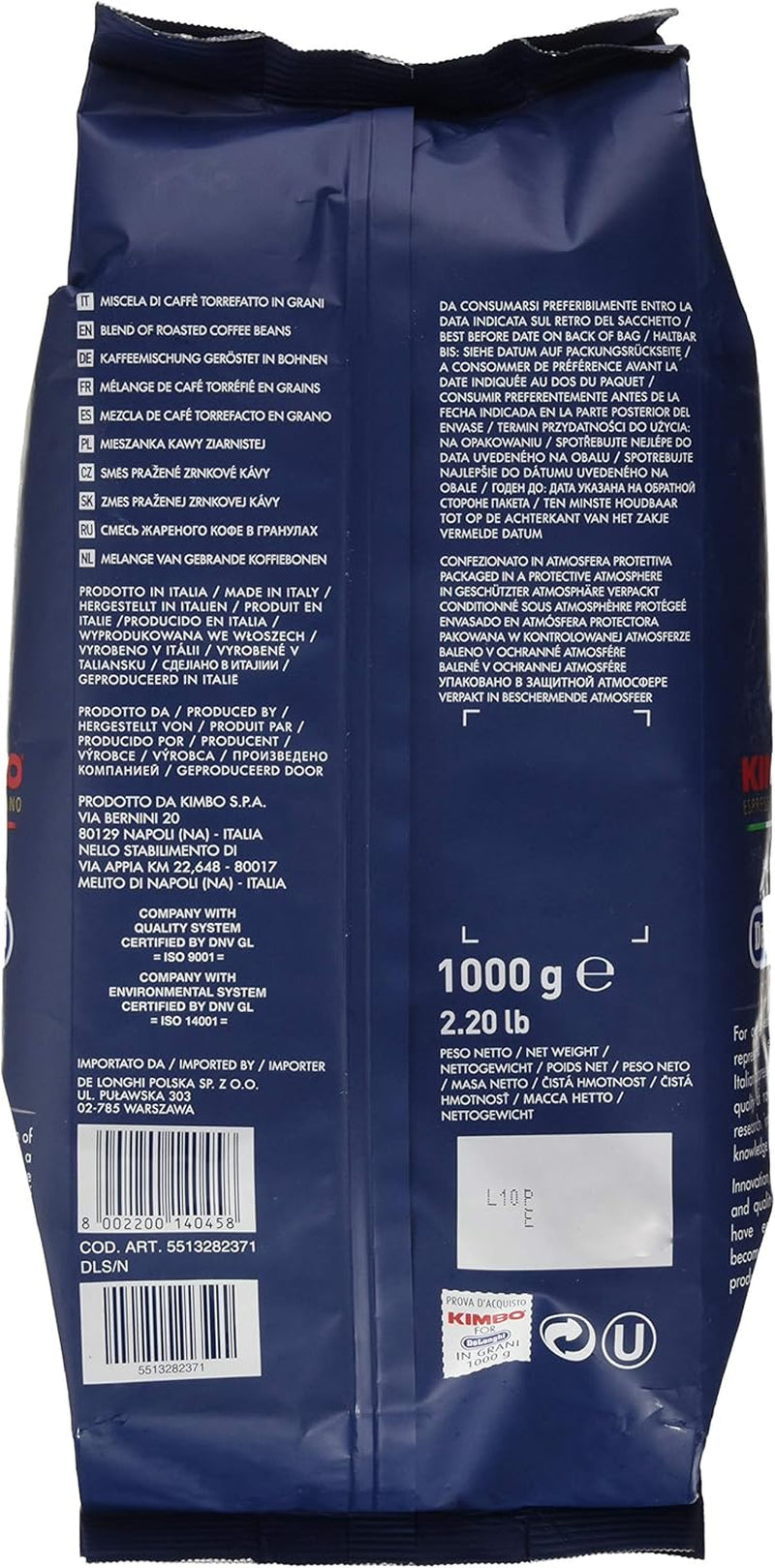 De'Longhi Caffe Classic (Grani) Boabe de cafea prăjită Kimbo / 1kg