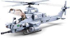 Kampfhelikopter IV (482 Teile) [M38-B0838], Spielset, Klemmbausteine, Soldaten, mit Spielfigur, Army, bunt, Sluban Klemmbausteine ​​SL95708