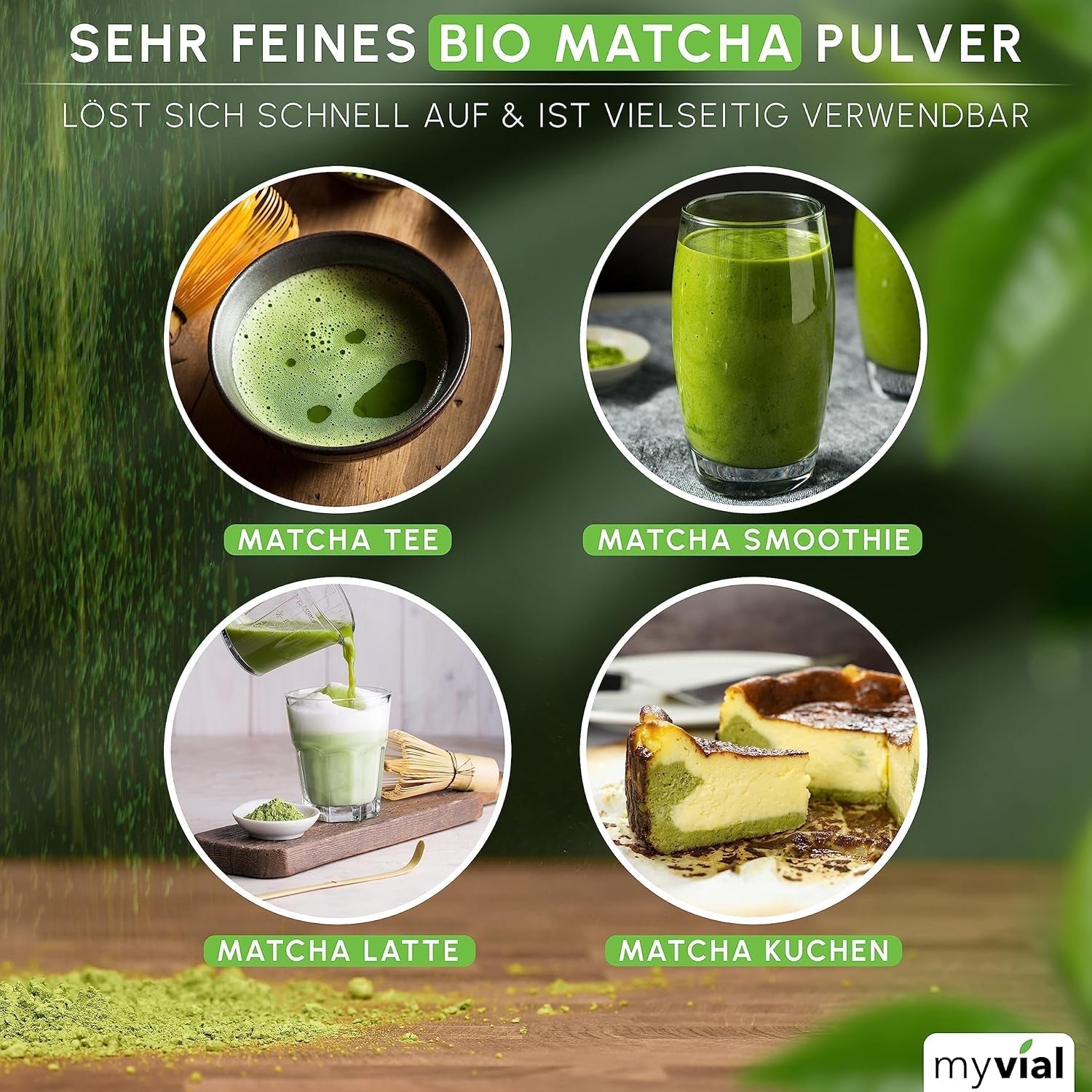 Ceai Matcha organic pudră premium 100 g Ceai verde de cea mai înaltă calitate din Japonia Kagoshima - perfect pentru smoothie Matcha Latte Ceai verde japonez Vegan Fără aditivi Ambalat fără plastic