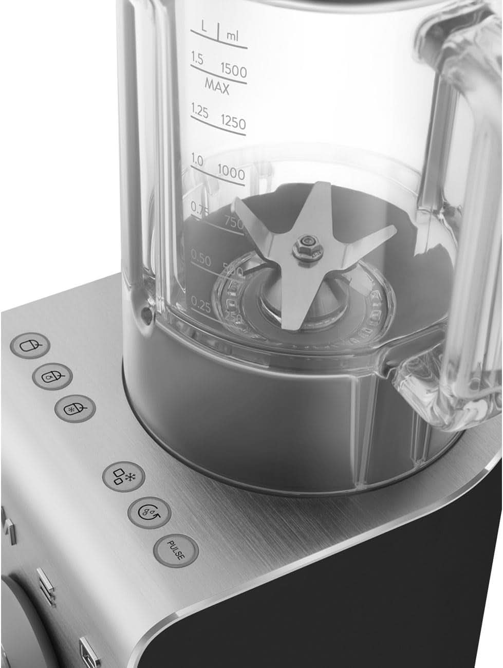 SMEG, Hochleistungsmixer BLC01BLMEU, 5 Pre-set Programs, 9 Manual Speeds, Pause & Pulse-Funktion, Kunststoffgehäuse, Rutschfeste Basis, 1400 W, Schwarz Kitchen Naty Shop