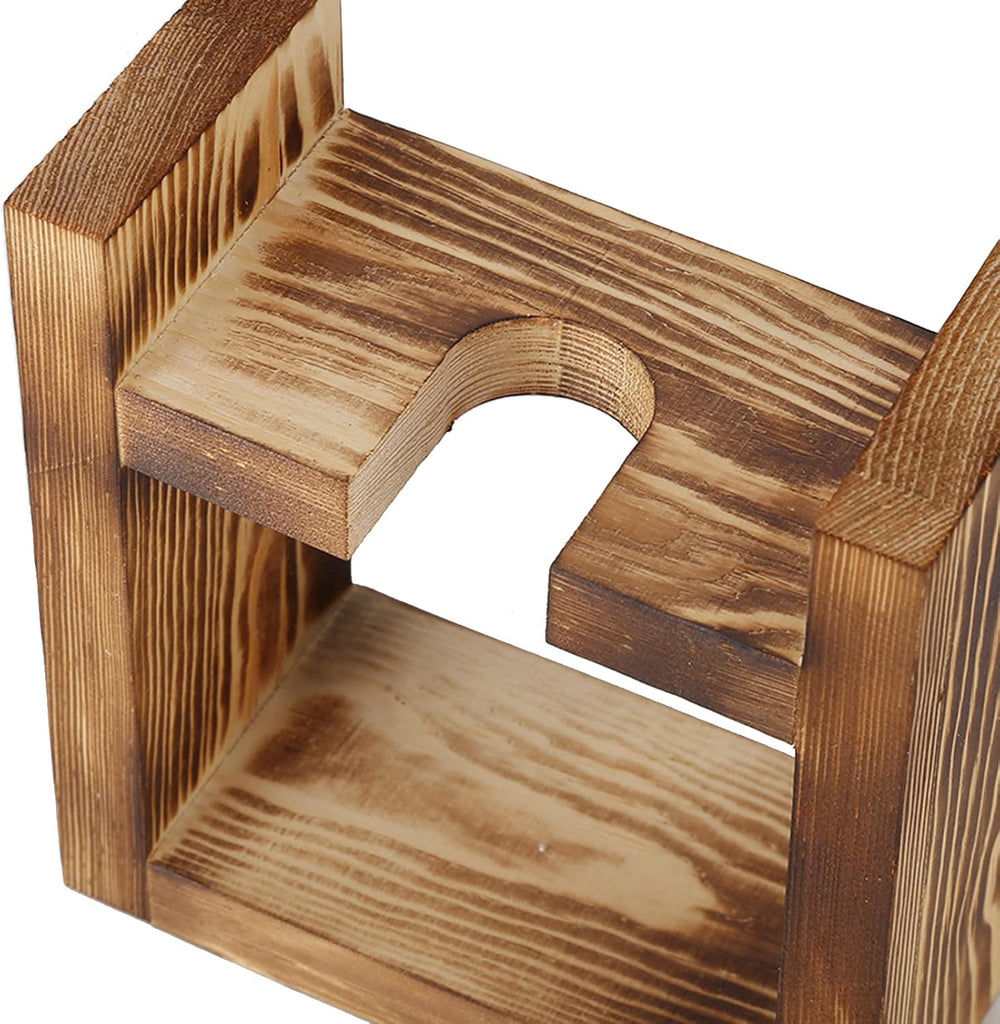 Wooden Stand Plant Terrarium, Heart Shape Tabletop Vase, Clear Glass Hydroponic Plants for Home Garden Decoration, Hydroponic Flower Decoration for Office, Living Room, Kitchen (A)