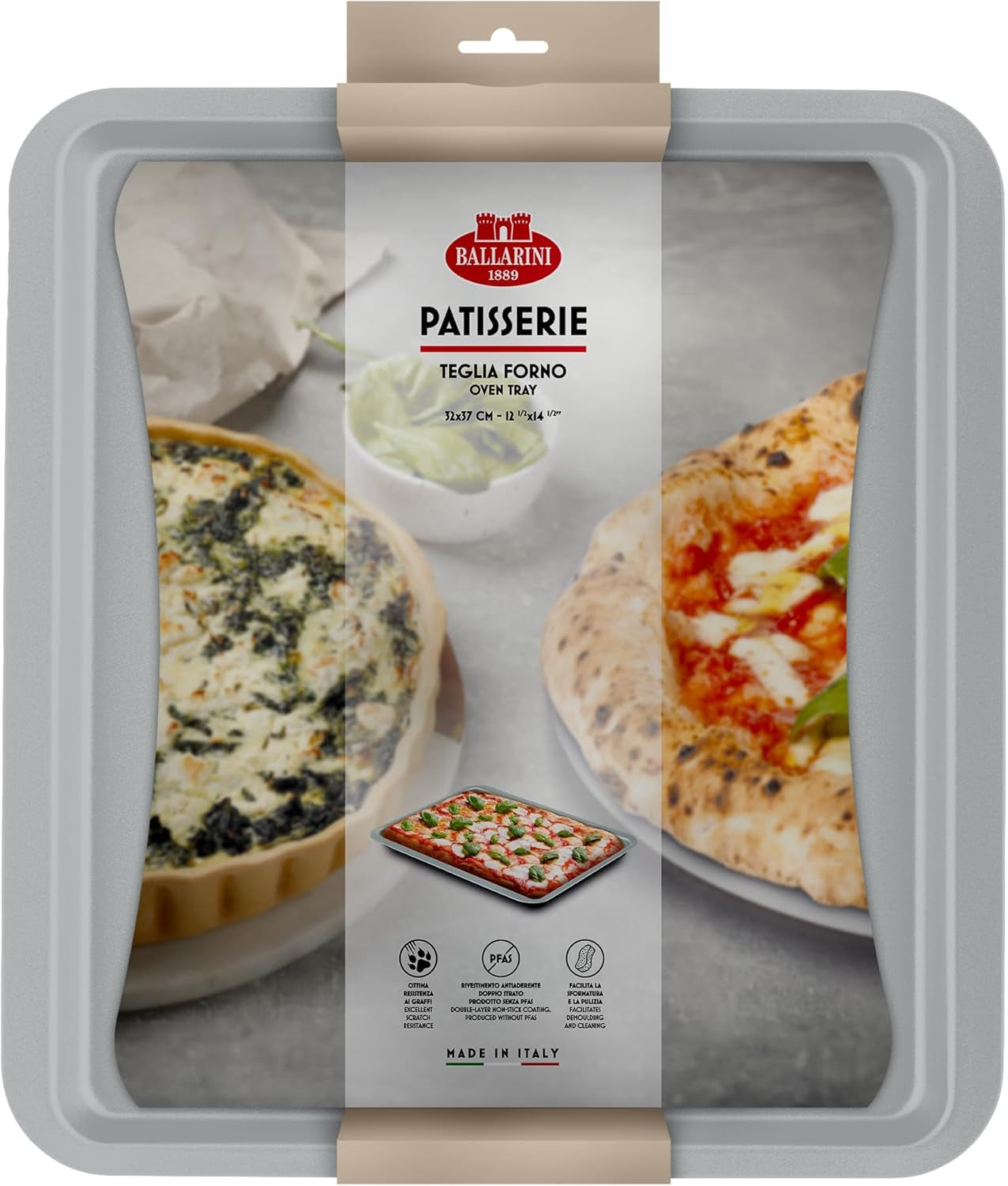 Ballarini, Tava de copt, diverse modele Matrite si tavi pentru copt Naty Shop Gri Tava pentru cuptor 32 x 37 cm