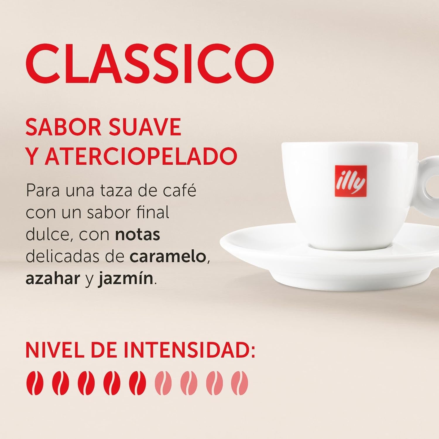 illy, Kaffeebohnen Zum Mahlen CLASSICO, 100 % Arabica mit Noten von Orangenblüten und Jasmin, Sanfter Geschmack und Süßer Nachgeschmack, 1 Dose mit 500g