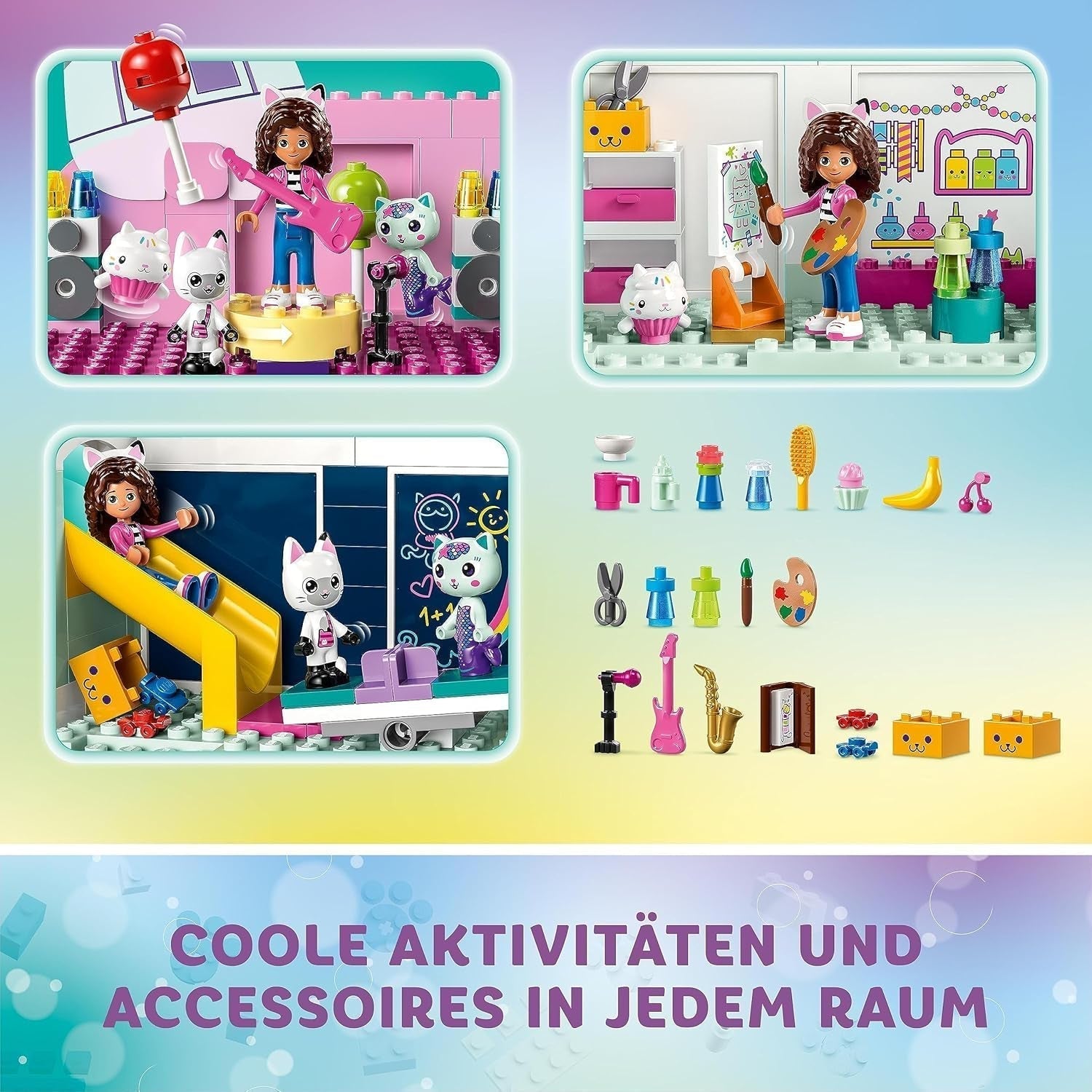 Lego 10788 Gabby's Dollhouse Toy Set, 8 Rooms and 4 Floors Gabby's Dollhouse Toy with Pandi, Meerkat, Kuchi Figures and Accessories, Gift for 4-Year-Old Girls, Boys and Children Building Sets Besuche den LEGO-Store