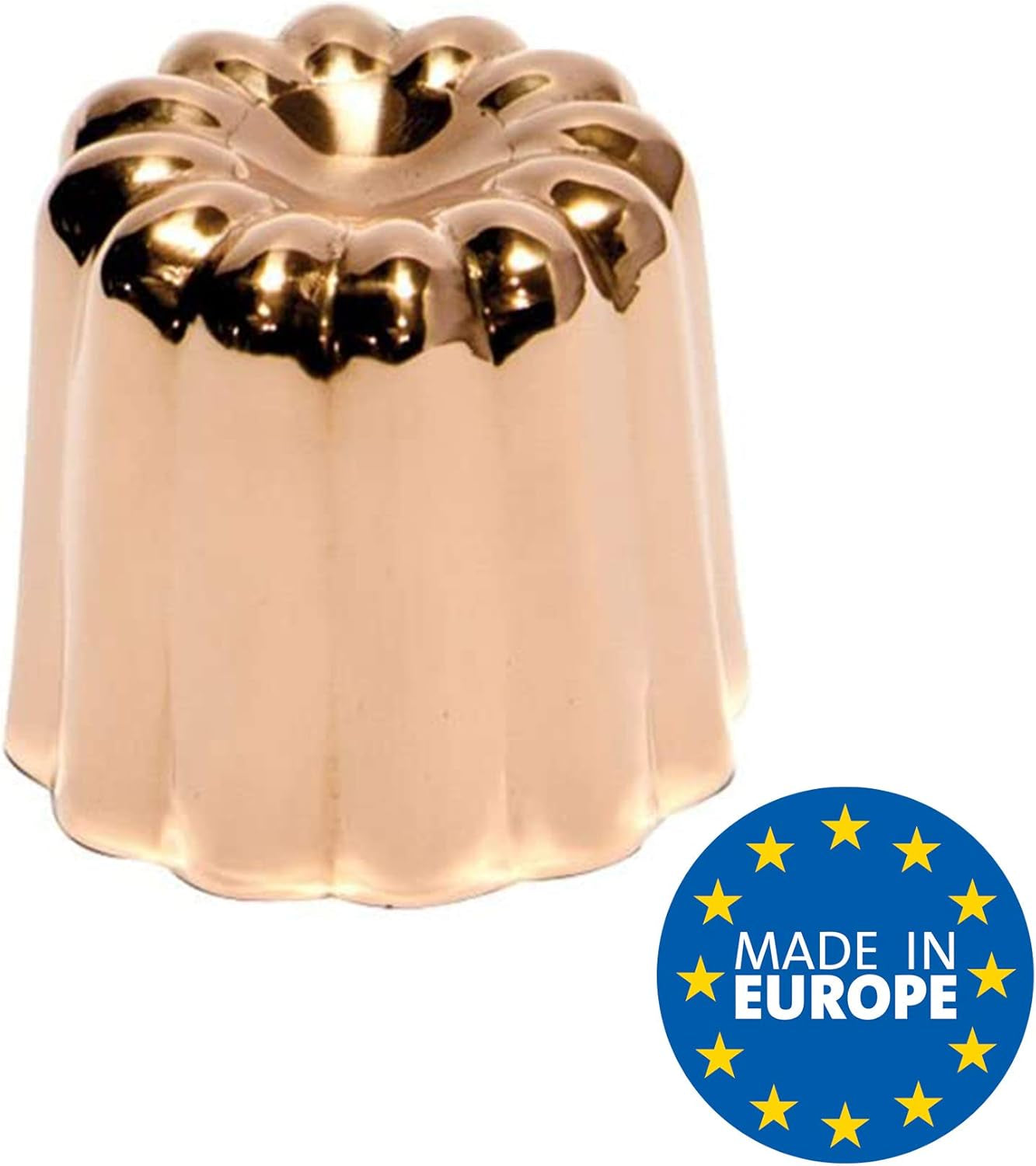 Baking forms, copper, 17.5 x 6 x 6 cm, 3 pieces Baking molds and trays Naty Shop