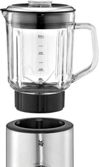 WMF Küchenminis Kompaktmixer, Mini Standmixer, 400 Watt, Standmixer Klein, Glasbehälter 0.8 L, Pulsstufe, Cromargan Matt Kitchen Naty Shop