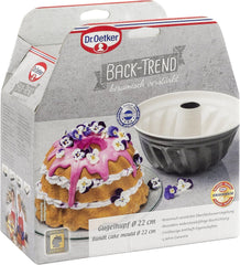 Dr. Oetker Gugelhupfform Ø 22 Cm BACK-TREND, Backform Für Gugelhupf, Runde Bundform Aus Stahl Mit Keramisch Verstärkter Antihaft-Beschichtung (Farbe: Creme/Anthrazit), Menge: 1 Stück Molds and trays for baking Naty Shop