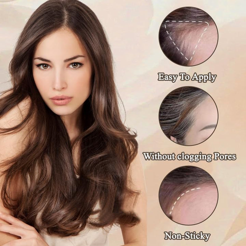 2 bucăți de pudră pentru linia părului maro închis, pudră pentru linia părului, concealer pentru linia părului, creioane pentru culoarea părului cu pieptene, instrument pentru acoperirea părului gri pentru femei și bărbați (40g, maro închis) Vopsea pentru par Naty Shop